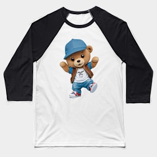 Hip Hop Teddy Bear Baseball T-Shirt